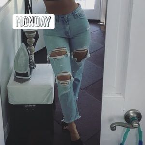 Ripped Abercrombie jeans